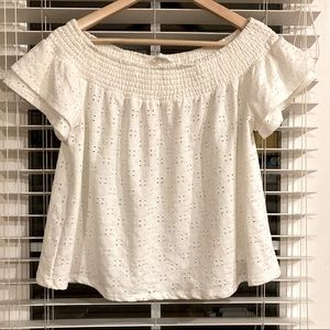 Abound Off-the-Shoulder Eyelet Top - S
